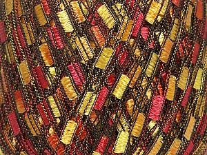 Trellis Composition 100% Polyester, Yellow, Red, Orange, Brand Ice Yarns, Yarn Thickness 5 Bulky Chunky, Craft, Rug, fnt2-42718