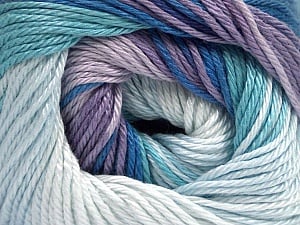 Composition 100% Coton mercerisé, Lilac Shades, Brand Ice Yarns, Blue Shades, Yarn Thickness 2 Fine Sport, Baby, fnt2-44693