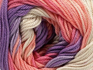 Composition 100% Coton mercerisé, Salmon, Pink, Lilac, Brand Ice Yarns, Green, Yarn Thickness 2 Fine Sport, Baby, fnt2-44926
