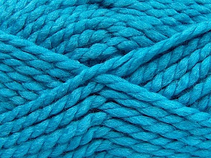 SuperBulky Composition 55% Acrylique, 45% Laine, Turquoise, Brand Ice Yarns, Yarn Thickness 6 SuperBulky Bulky, Roving, fnt2-45042
