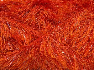 Composition 80% Polyester, 20% Lurex, Orange, Brand Ice Yarns, Yarn Thickness 5 Bulky Chunky, Craft, Rug, fnt2-46554