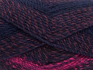 Fiber Content 100% Acrylic, Purple Shades, Brand Ice Yarns, Fuchsia, Brown, Yarn Thickness 4 Medium Worsted, Afghan, Aran, fnt2-46640