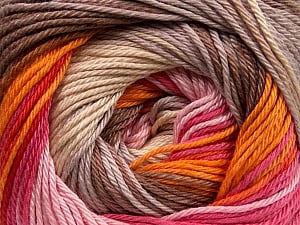 Composition 100% Coton mercerisé, Pink Shades, Orange, Brand Ice Yarns, Cream, Camel, Beige, Yarn Thickness 2 Fine Sport, Baby, fnt2-47018