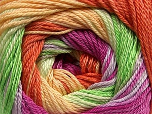 Composition 100% Coton mercerisé, Yellow, Orchid, Orange, Brand Ice Yarns, Green, Yarn Thickness 2 Fine Sport, Baby, fnt2-47020