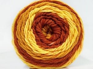 Fiber Content 100% Acrylic, Yellow, Brand ICE, Gold, Brown, Yarn Thickness 4 Medium Worsted, Afghan, Aran, fnt2-47073
