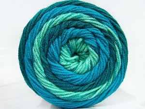 Fiber Content 100% Acrylic, Turquoise, Teal, Mint Green, Brand Ice Yarns, Yarn Thickness 4 Medium Worsted, Afghan, Aran, fnt2-47079