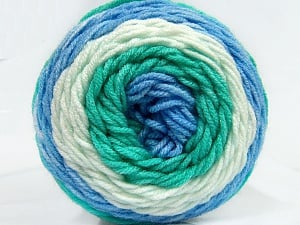 Fiber Content 100% Acrylic, White, Mint Green, Brand Ice Yarns, Blue, Yarn Thickness 4 Medium Worsted, Afghan, Aran, fnt2-47081