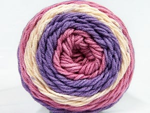 Fiber Content 100% Acrylic, Rose Pink, Lilac, Brand Ice Yarns, Cream, Yarn Thickness 4 Medium Worsted, Afghan, Aran, fnt2-47082