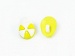5 Cap Figure Buttons White, Light Olive Green