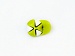 5 Cap Figure Buttons Olive Green, White