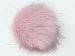 8 Faux Fur PomPoms Baby Pink, Brown