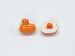 5 Duck Figure Buttons Orange