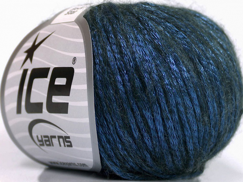 Rock Star Light Gold Metallic Sheen, Light Blue, Soft Nylon, Merino Wool, Acrylic  Blend Yarn, 50 Gram 125 Yards, 52019 Ice 