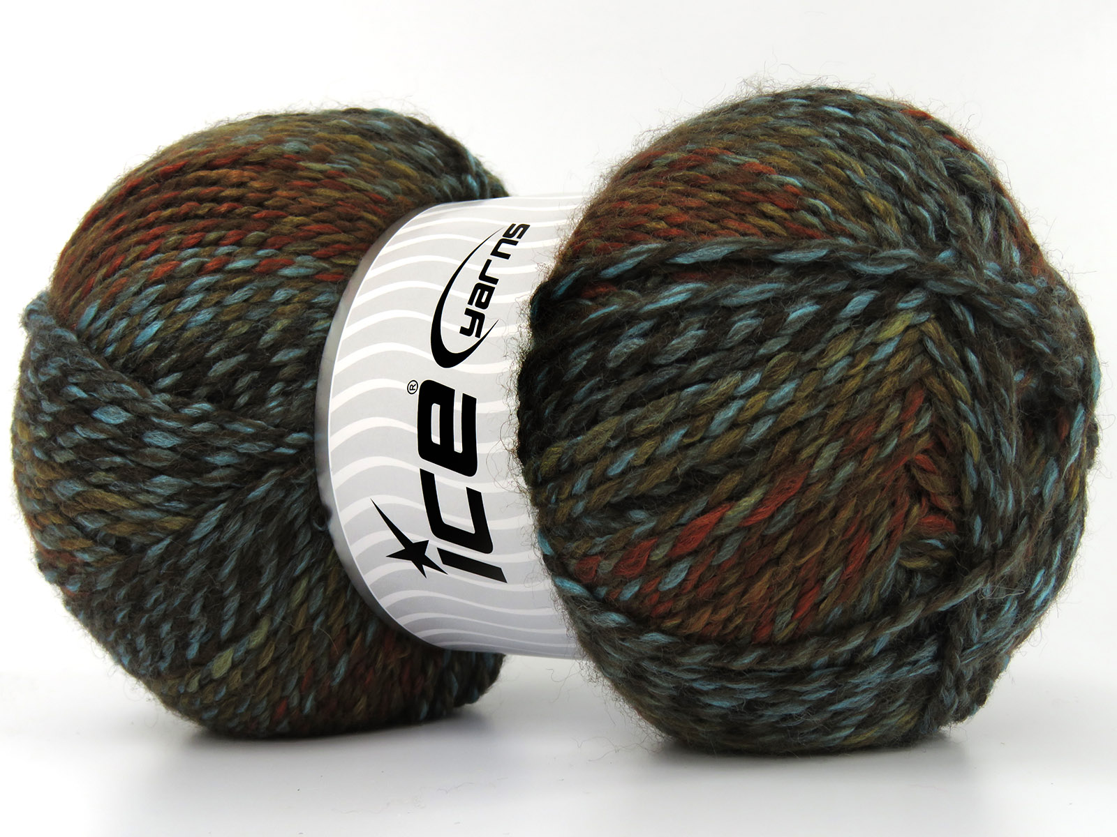 Puzzle Wool Worsted Brown Shades, Turquoise at Ice Yarns Online Yarn Store
